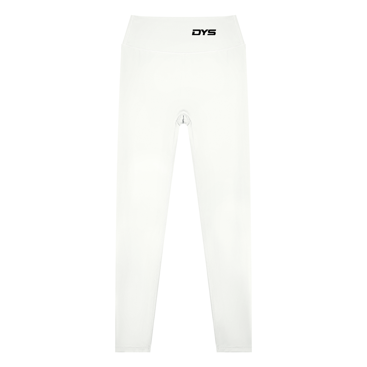 DYS Women's High Waisted Yoga Leggings, White, front view