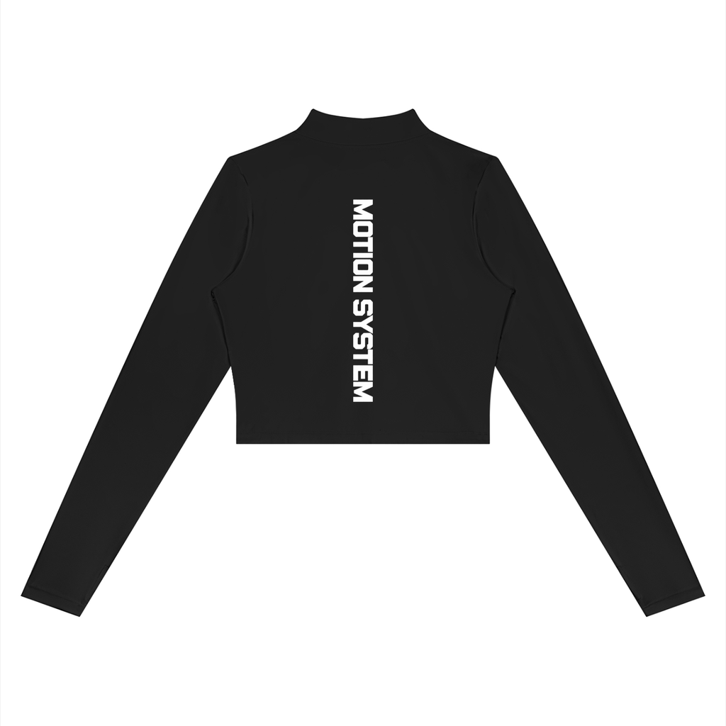 DYS Women's Crop Yoga Sports Jacket, Black, alternate view