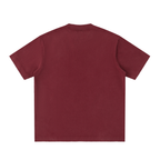 DYS Heavyweight Vintage Washed Frayed T-Shirt, Dull Red, alternate view