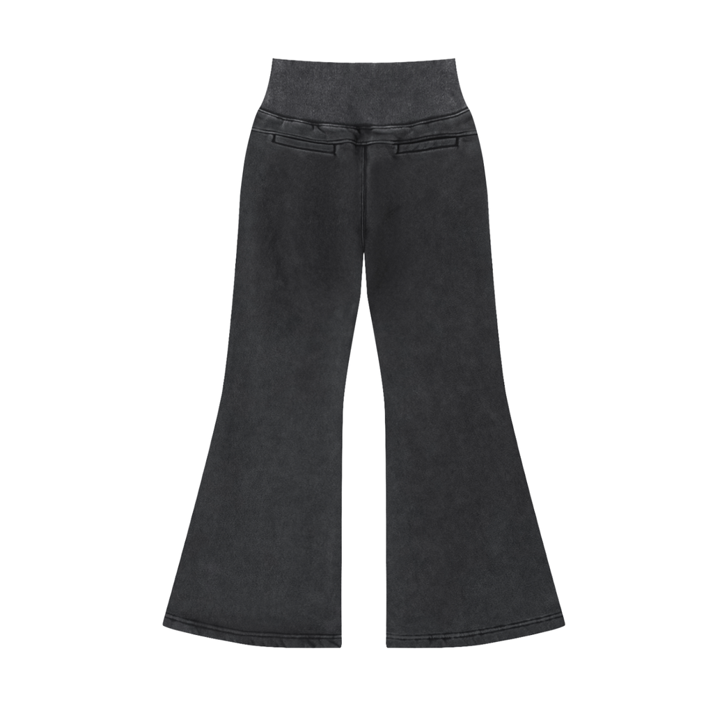 DYS Vintage Washed Flared Fleece Pants, Washed Black, alternate view