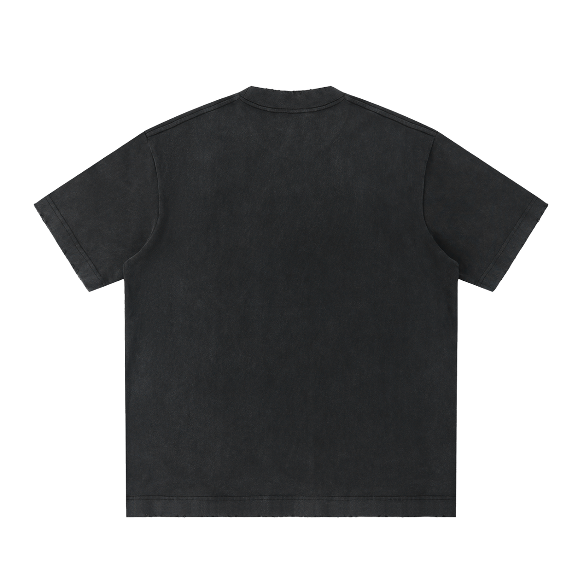 DYS Heavyweight Vintage Washed Frayed T-Shirt, Black, alternate view