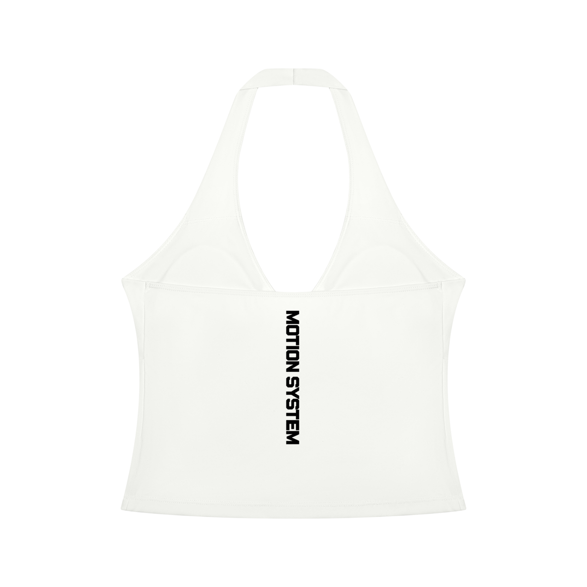 DYS Women's Ruched Halter Yoga Tank Top, White, alternate view