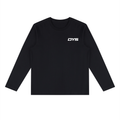 DYS Unisex Heavyweight Long Sleeve T-Shirt, Black, front view
