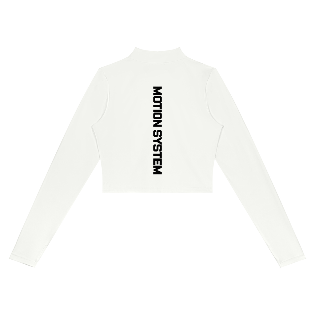 DYS Women's Crop Yoga Sports Jacket, White, alternate view