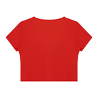 DYS Women's Topstitch Yoga T-Shirt, Red, alternate view