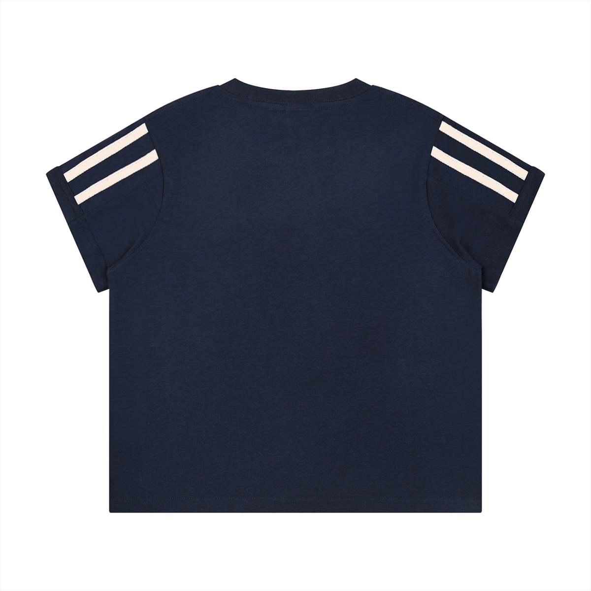 DYS Women's Varsity Stripe T-Shirt, Navy Blue, alternate view