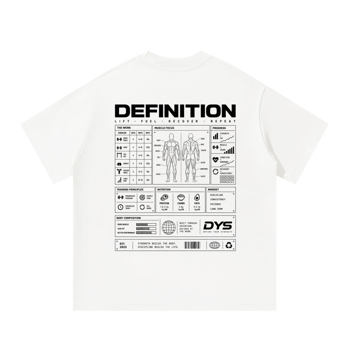 DYS Unisex Oversized T-Shirt, White, alternate view