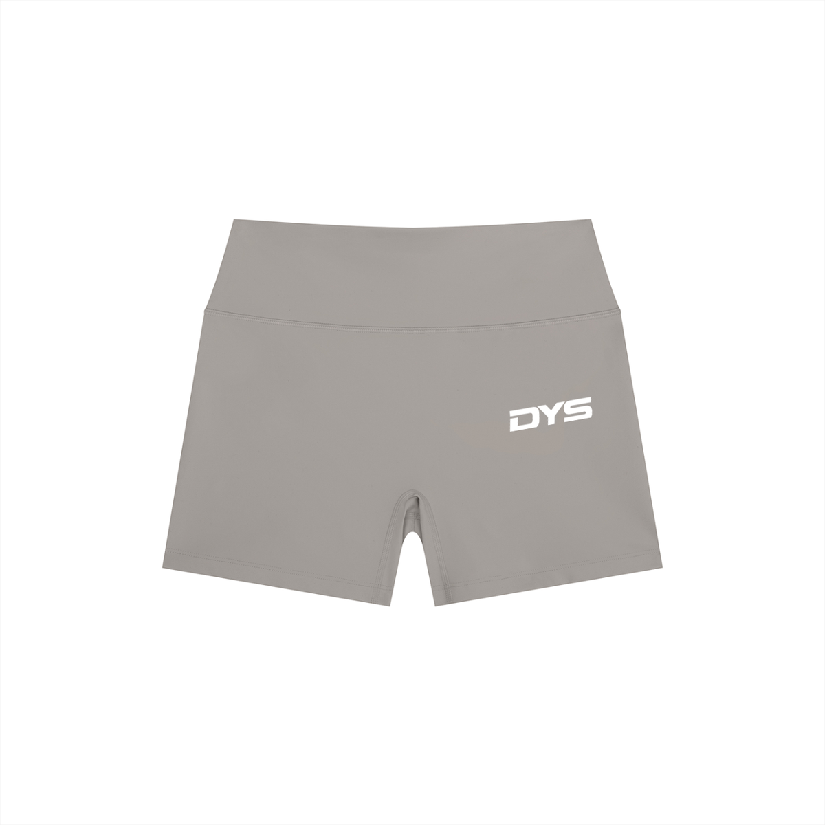 DYS Women's High Rise Yoga Shorts, Gray, front view