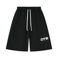 DYS Unisex Heavyweight Raw Edge Shorts, Black, front view