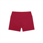 DYS Women's High Rise Yoga Shorts, Red, alternate view