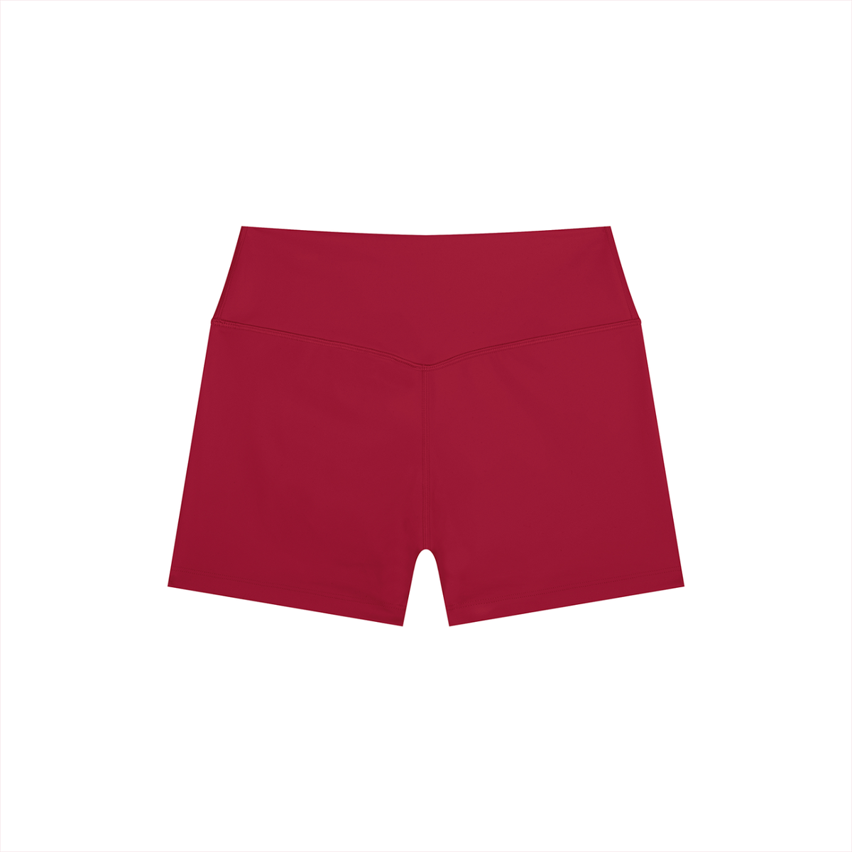 DYS Women's High Rise Yoga Shorts, Red, alternate view