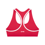 DYS Women's Halter Yoga Sports Bra, Red with White, alternate view