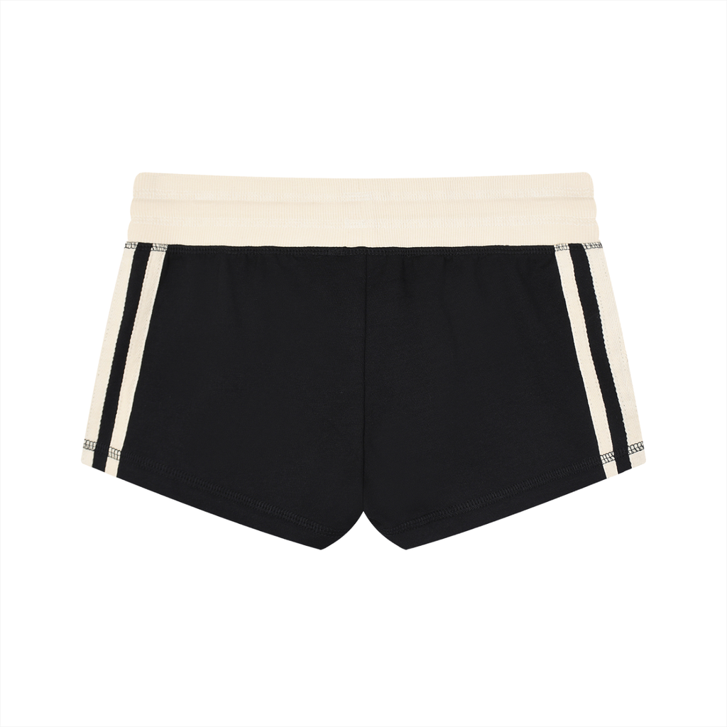 DYS Women's Contrast Stripe Track Shorts, Black, alternate view