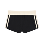DYS Women's Contrast Stripe Track Shorts, Black, alternate view