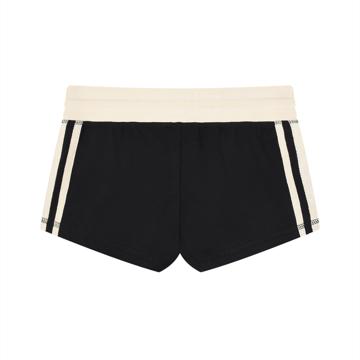 DYS Women's Contrast Stripe Track Shorts, Black, alternate view
