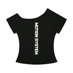 DYS Women's Off-the-Shoulder T-Shirt, Black, alternate view