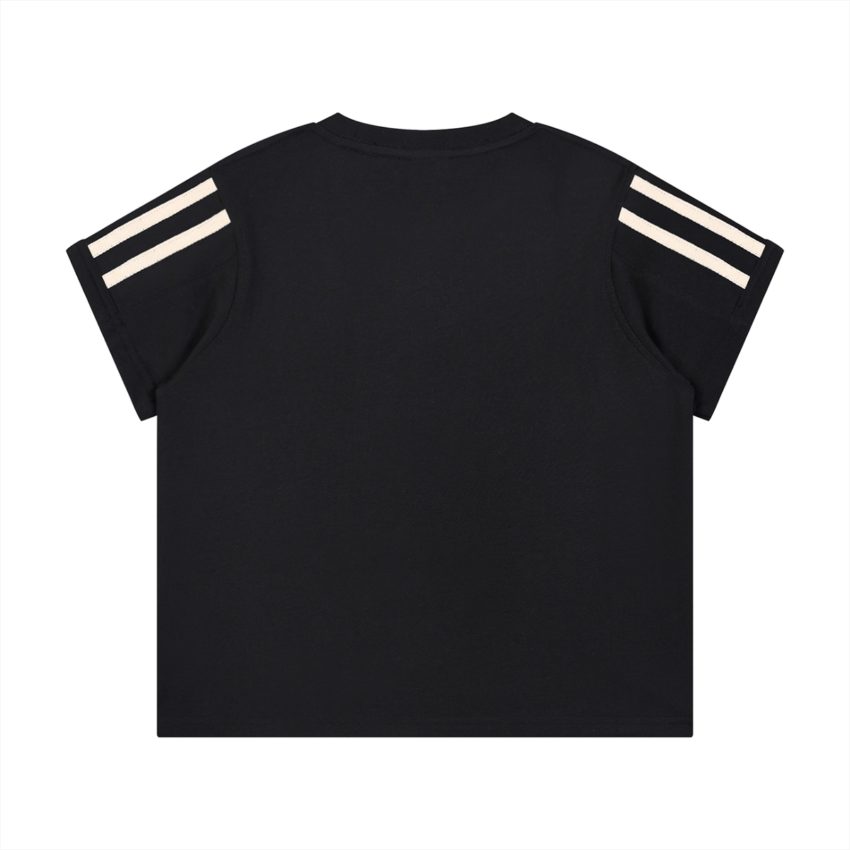 DYS Women's Varsity Stripe T-Shirt, Black, alternate view
