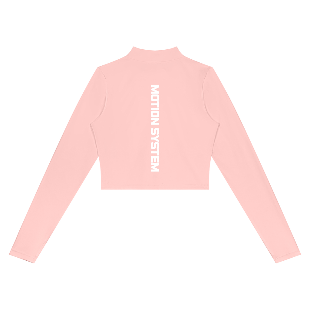 DYS Women's Crop Yoga Sports Jacket, Pink, alternate view