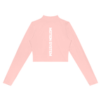DYS Women's Crop Yoga Sports Jacket, Pink, alternate view