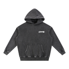 DYS Snow Wash Fleece Oversize Hoodie, Black, front view
