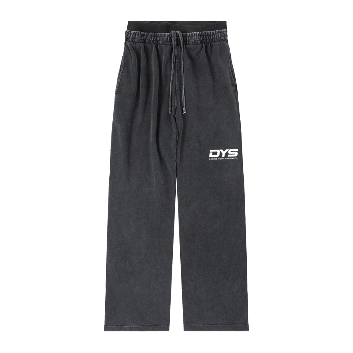 DYS Vintage Washed Waist Pants, Washed Black, front view