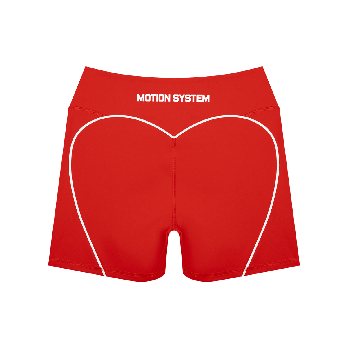 DYS Women's High Waisted Yoga Biker Shorts, Red, alternate view