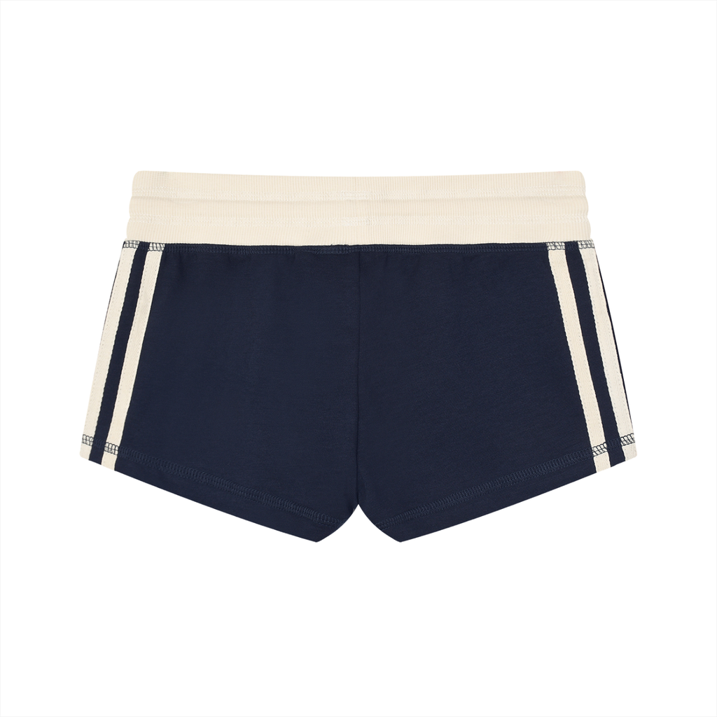 DYS Women's Contrast Stripe Track Shorts, Navy Blue, alternate view