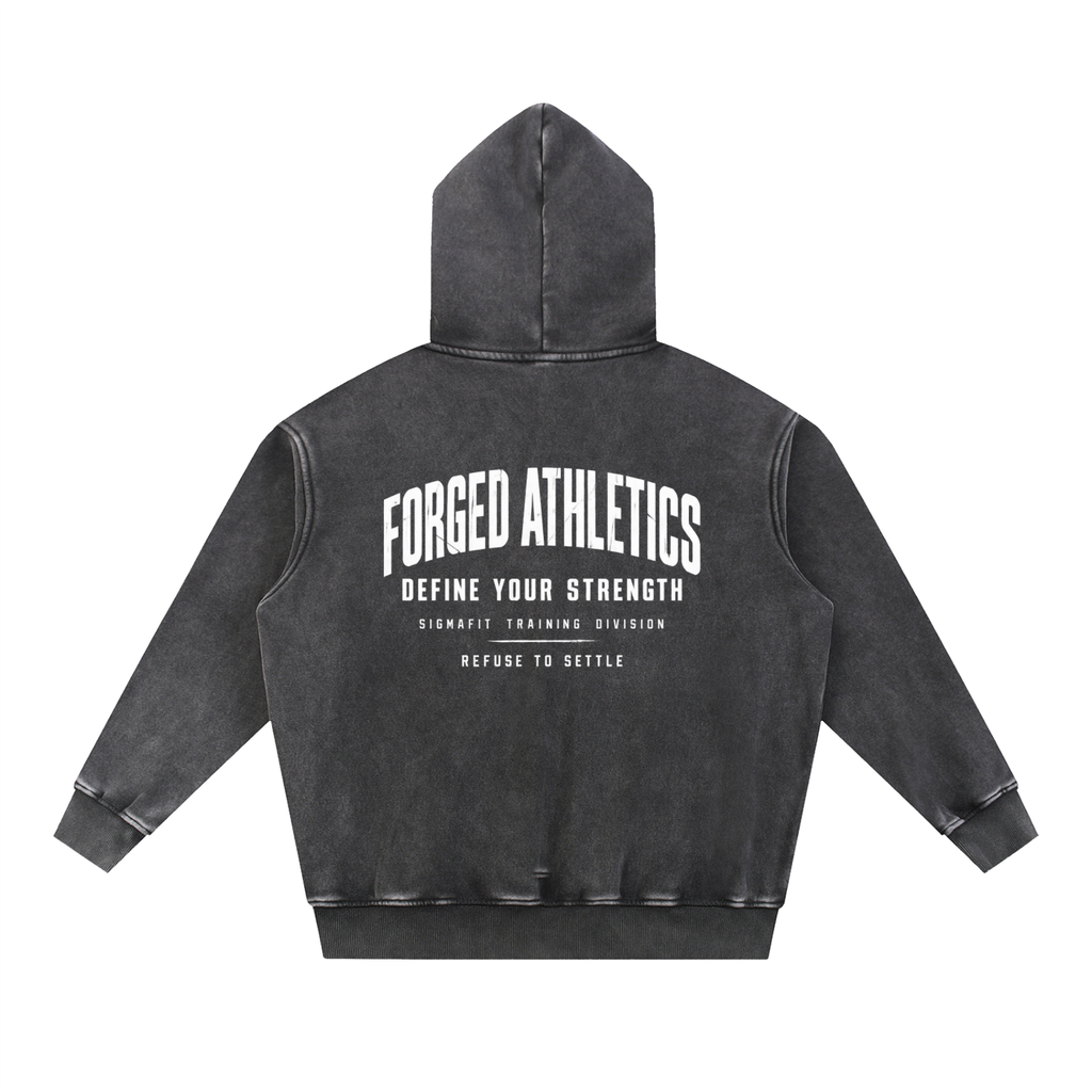 DYS Snow Wash Fleece Oversize Hoodie, Black, alternate view