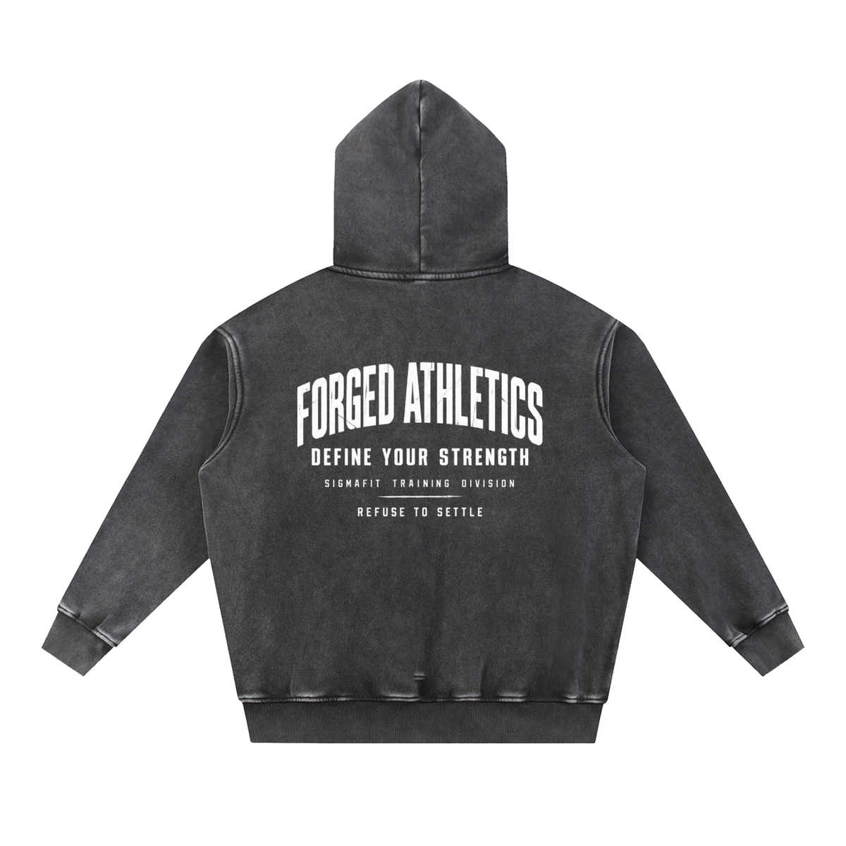 DYS Snow Wash Fleece Oversize Hoodie, Black, alternate view
