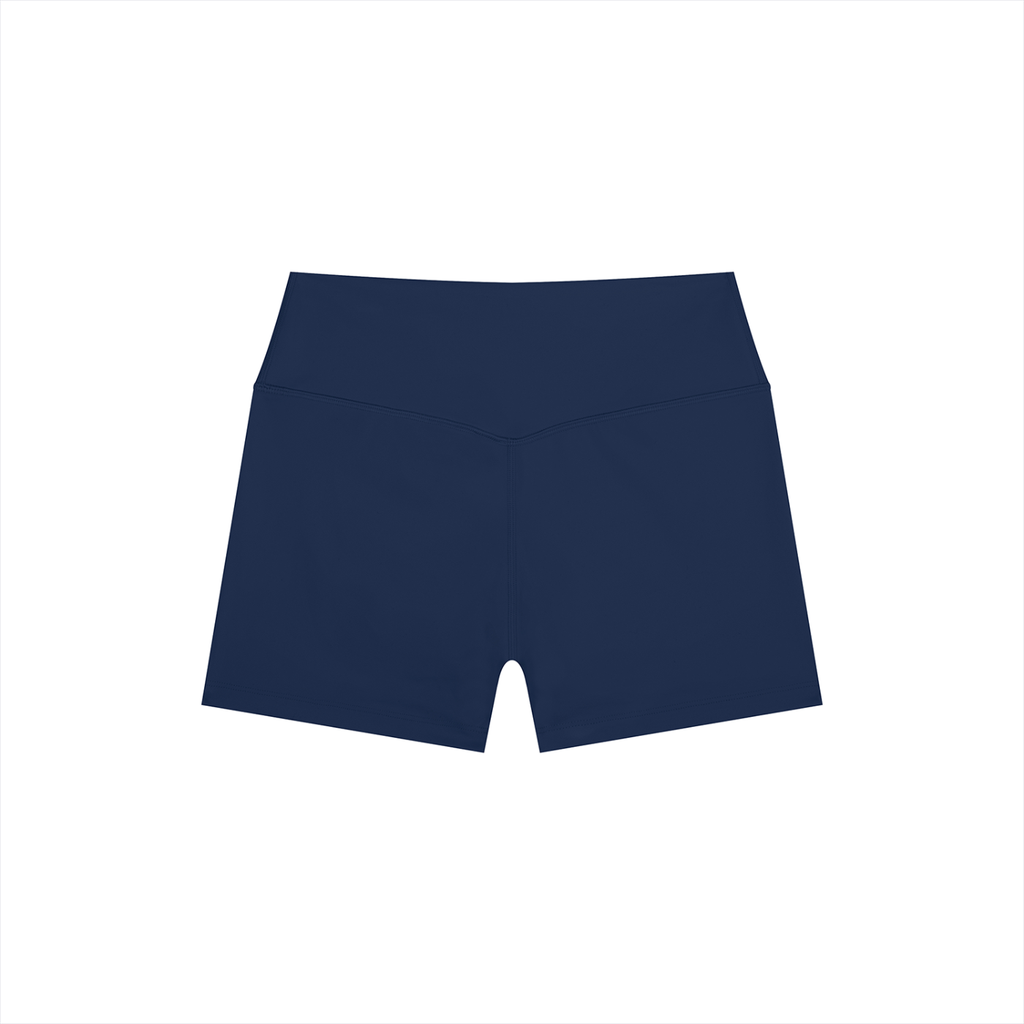 DYS Women's High Rise Yoga Shorts, Navy Blue, alternate view