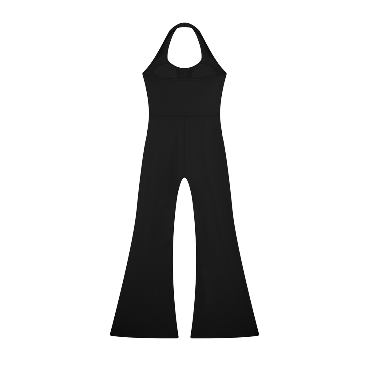 DYS Women's Halter Flared Jumpsuit, Black, alternate view