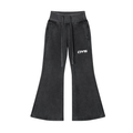 DYS Vintage Washed Flared Fleece Pants, Washed Black, front view