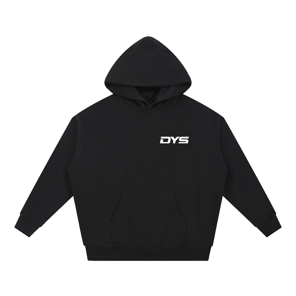 DYS Essential Heavyweight Hoodie, Black, front view