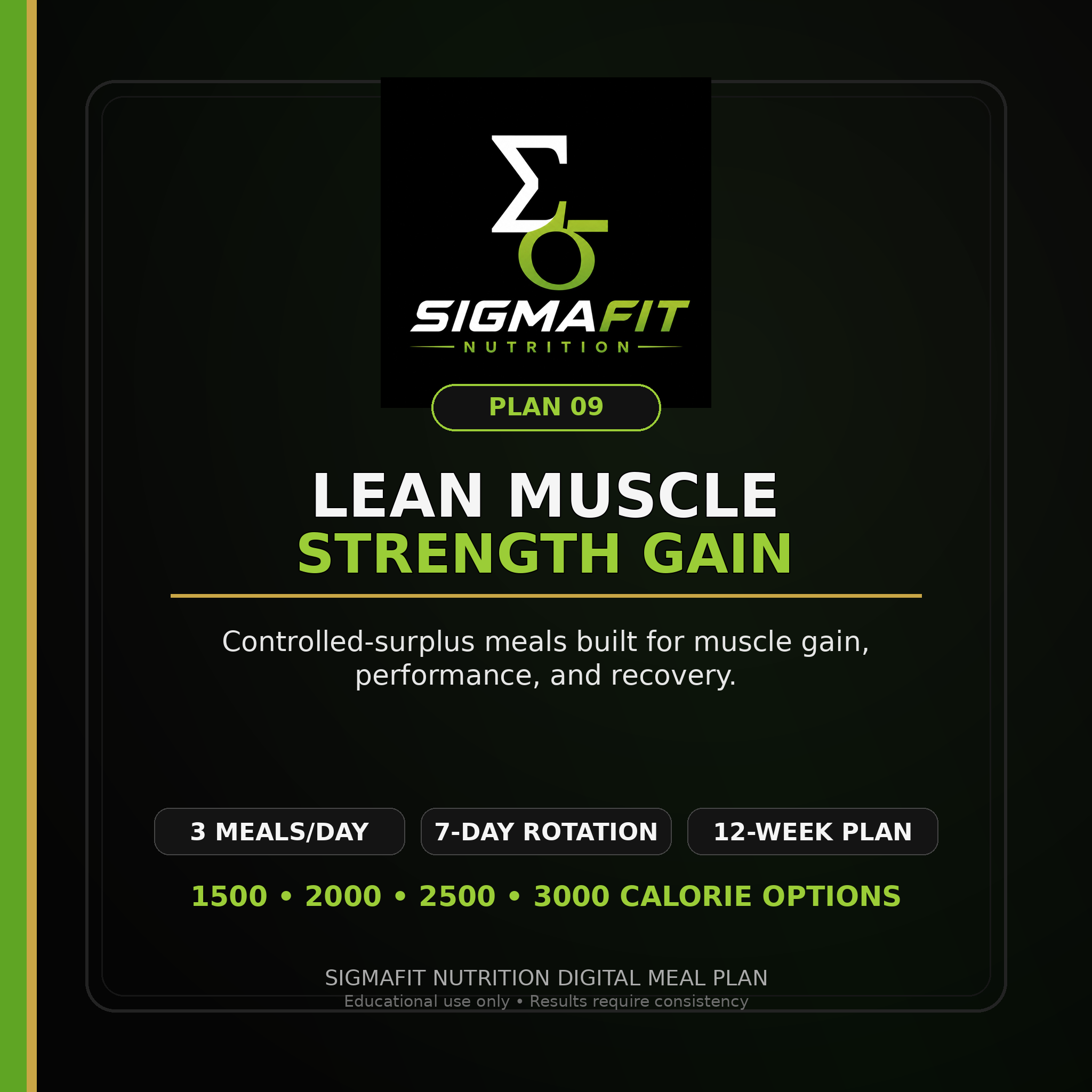 SigmaFit Lean Muscle and Strength Gain Plan