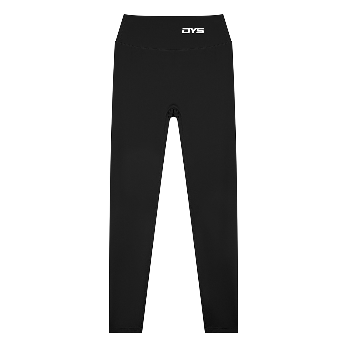 DYS Women's High Waisted Yoga Leggings, Black, front view