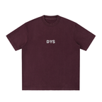 DYS Heavyweight Vintage Washed Frayed T-Shirt, Ume Purple, front view