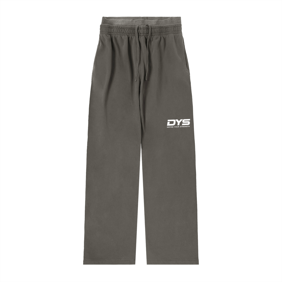 DYS Vintage Washed Waist Pants, Dark Gray, front view