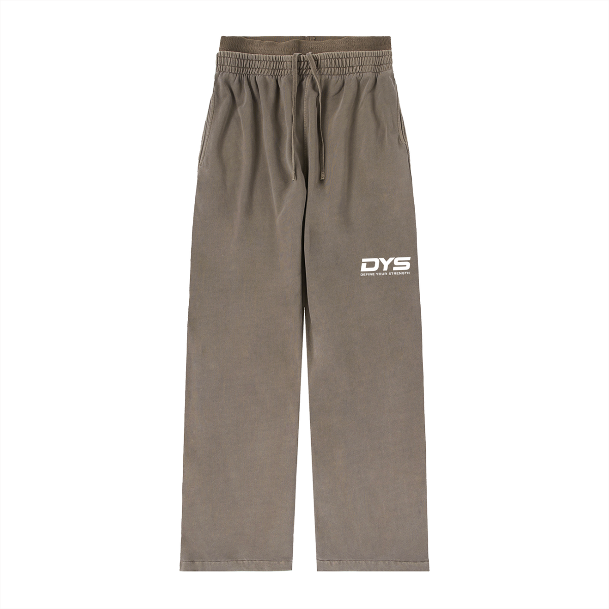 DYS Vintage Washed Waist Pants, Coffee, front view