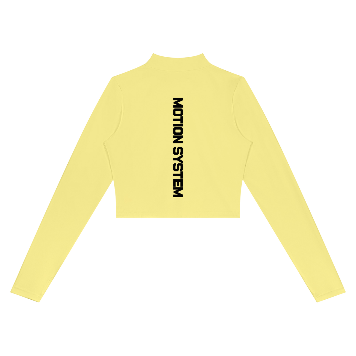 DYS Women's Crop Yoga Sports Jacket, Yellow, alternate view