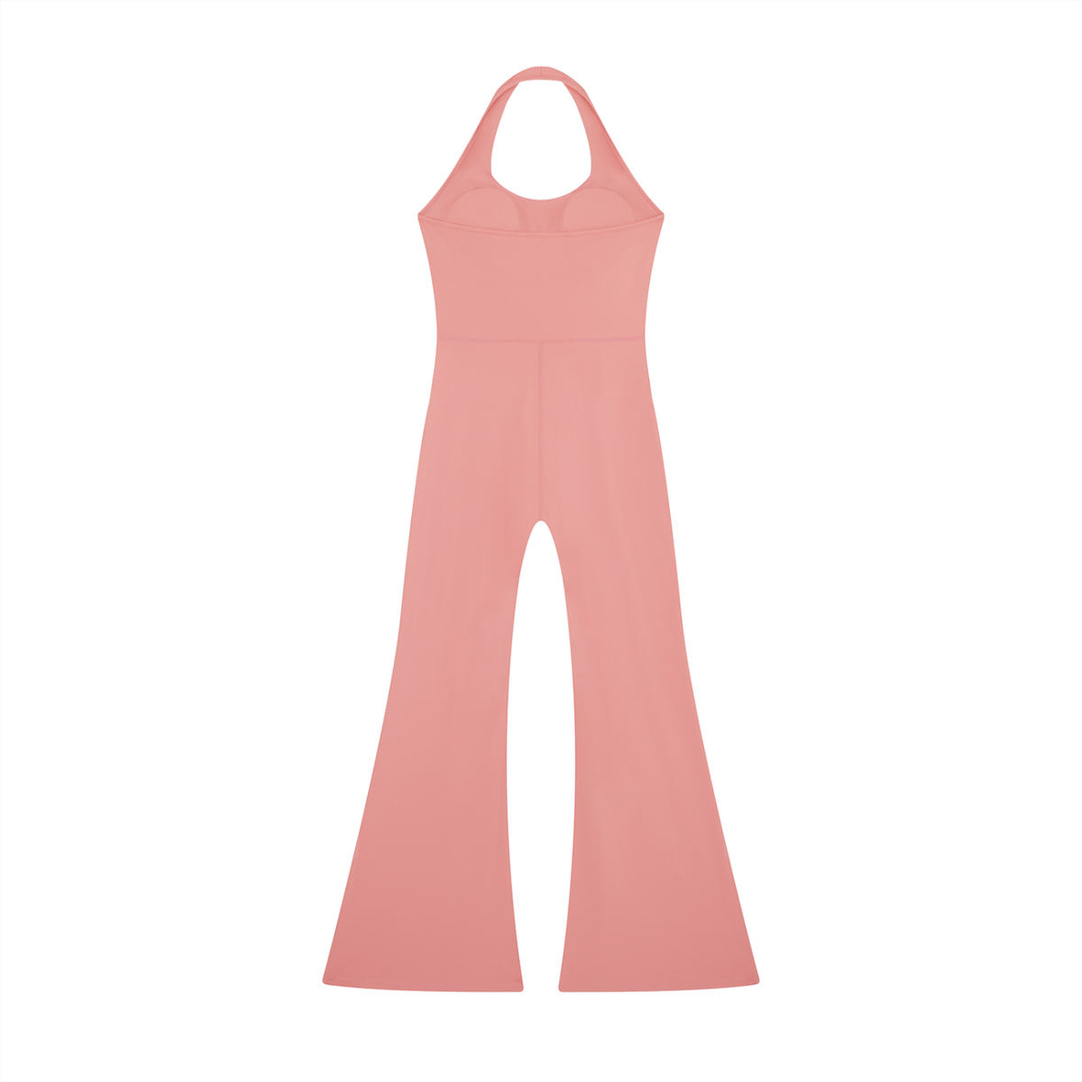DYS Women's Halter Flared Jumpsuit, Pink, alternate view