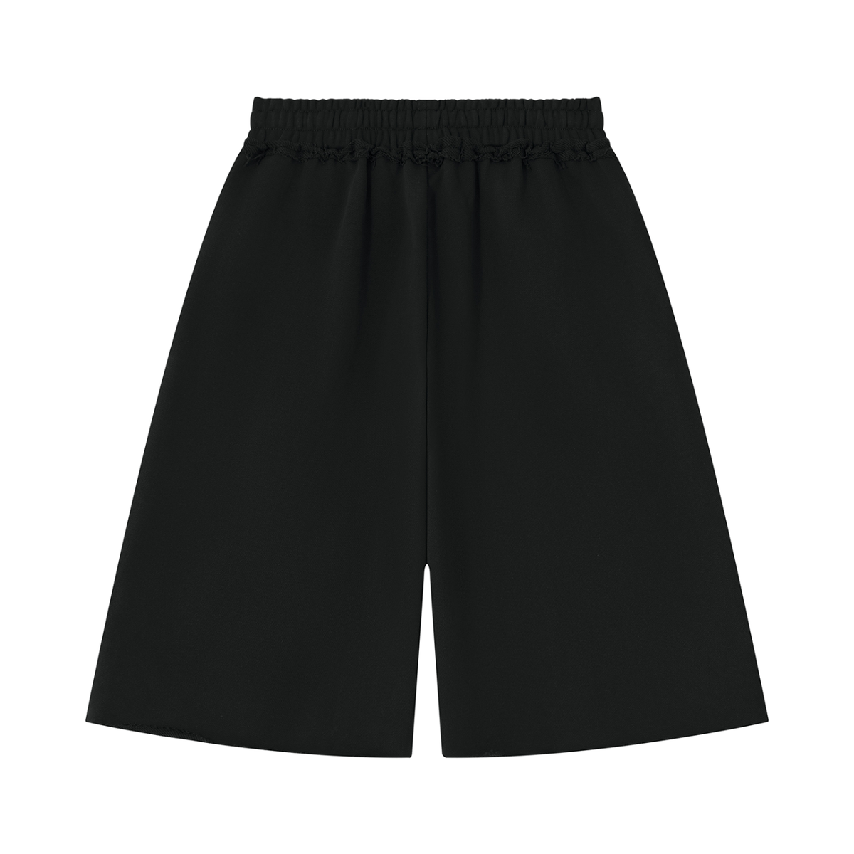 DYS Unisex Heavyweight Raw Edge Shorts, Black, alternate view