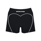DYS Women's High Waisted Yoga Biker Shorts, Black, alternate view