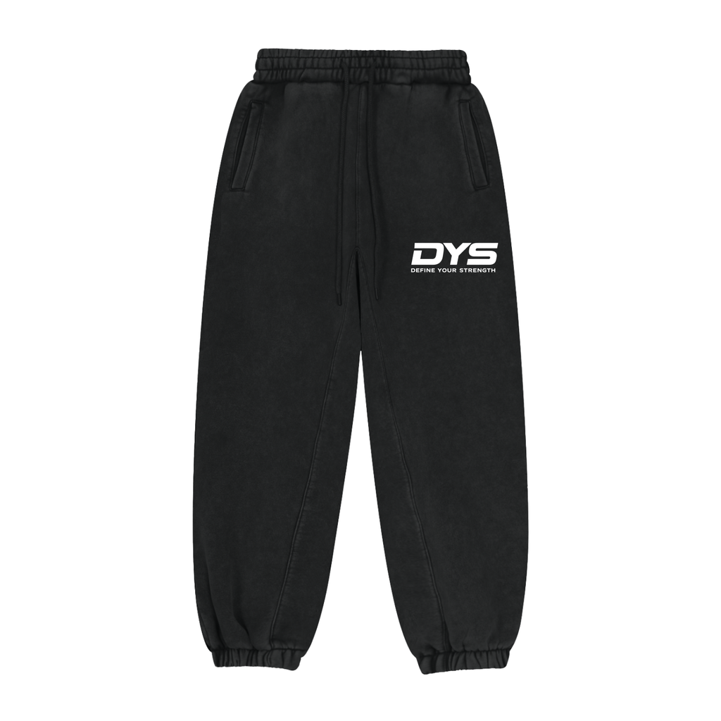 DYS Fleeced Jogger Sweatpants, Black, front view