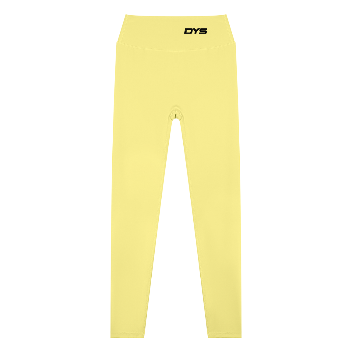 DYS Women's High Waisted Yoga Leggings, Yellow, front view