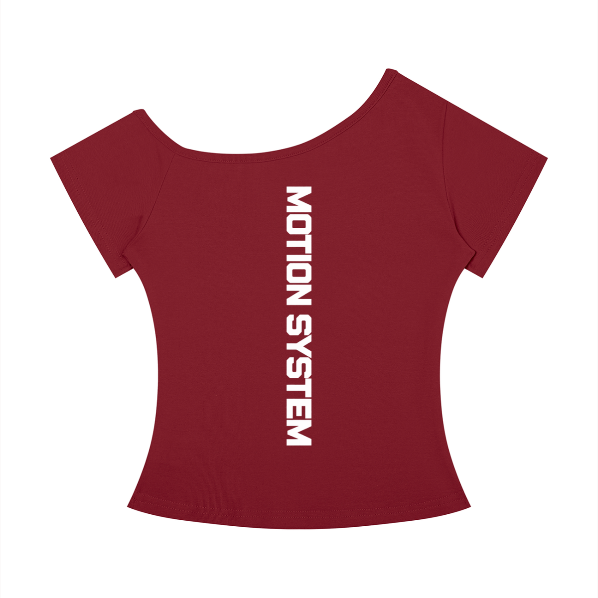 DYS Women's Off-the-Shoulder T-Shirt, Wine Red, alternate view