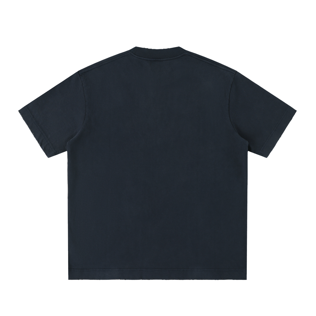 DYS Heavyweight Vintage Washed Frayed T-Shirt, Navy Blue, alternate view