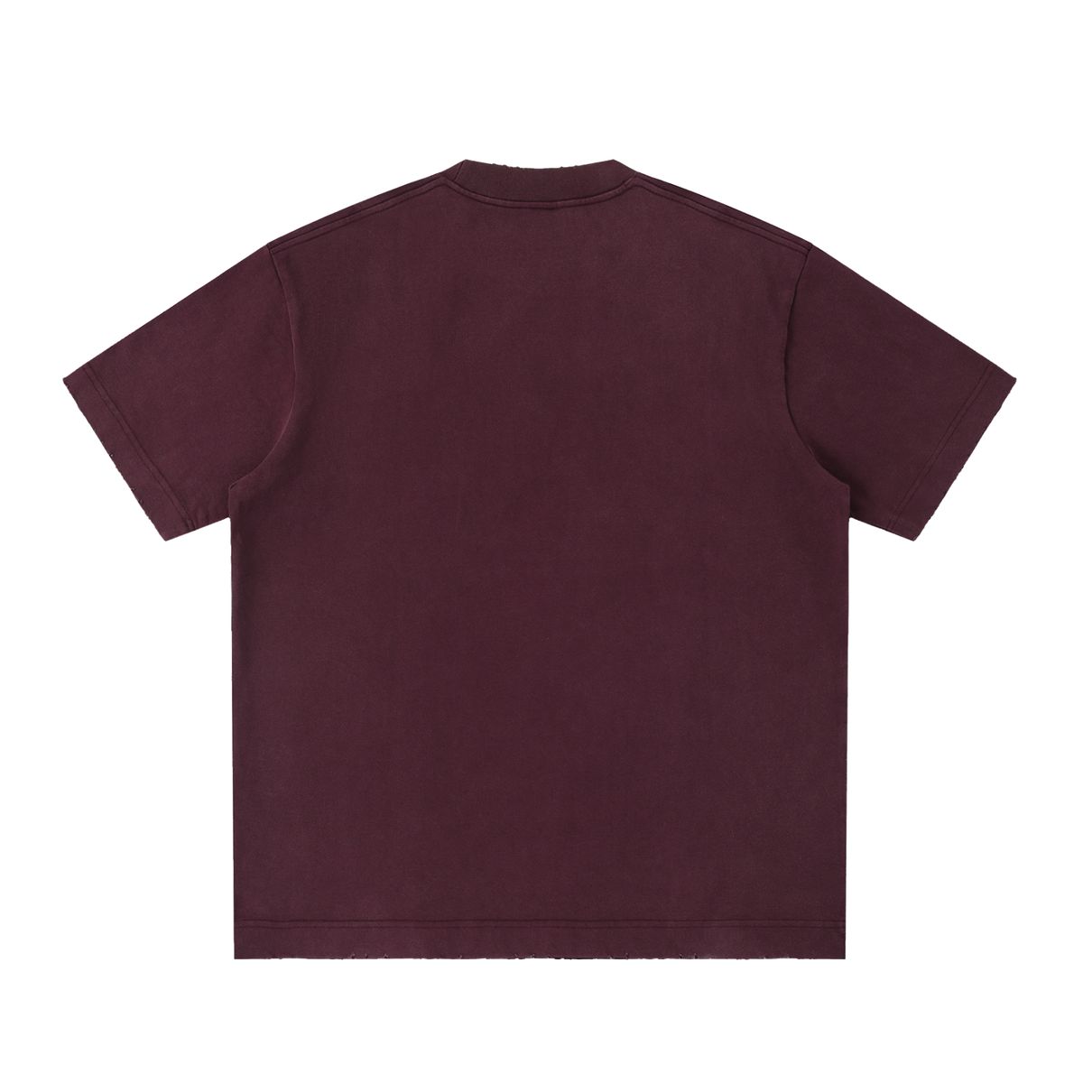 DYS Heavyweight Vintage Washed Frayed T-Shirt, Ume Purple, alternate view