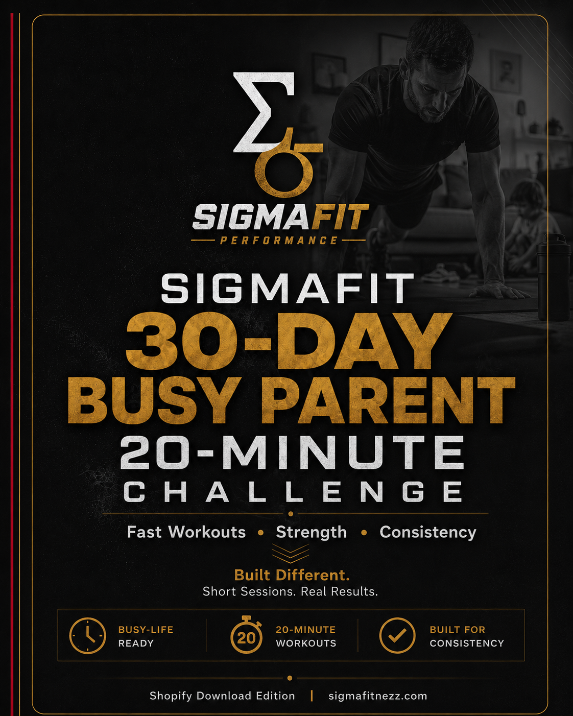 SigmaFit 30-Day Busy Parent Challenge cover